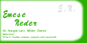 emese neder business card