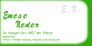 emese neder business card